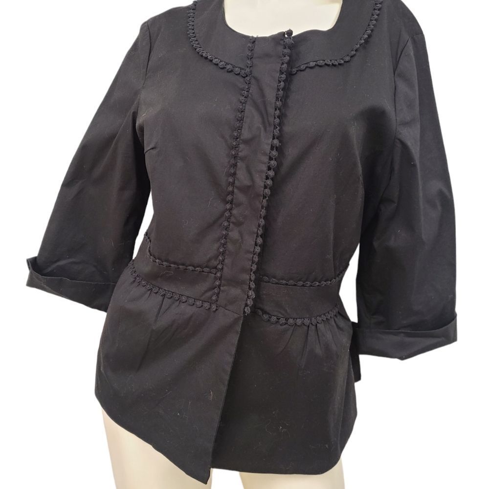 Willi Smith Black Pemplum Blazer Size Large